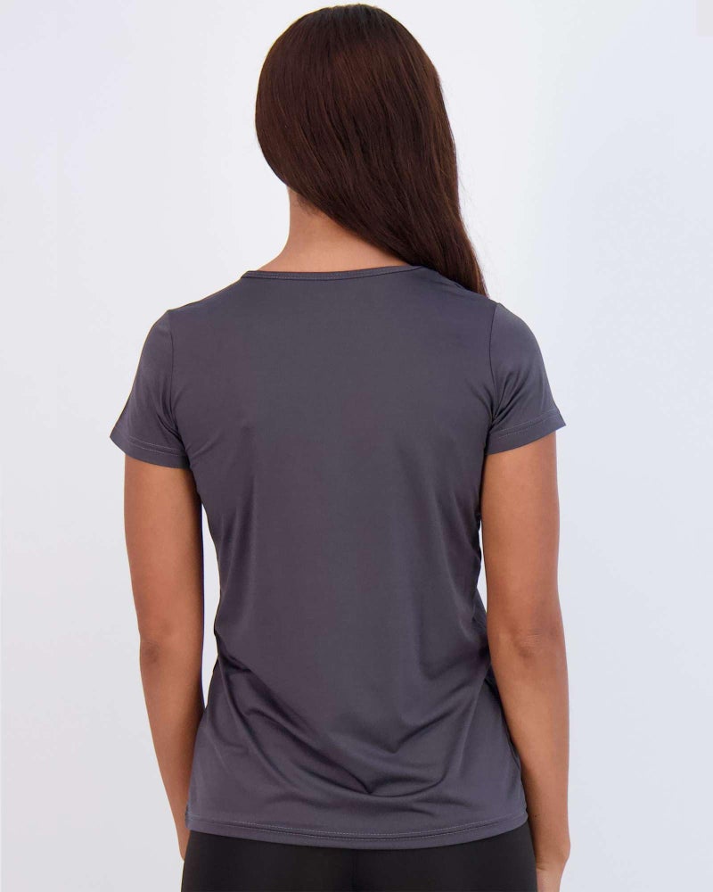 REALESSENTIALS Real Essentials 5 Pack: Women's Short Sleeve T-Shirts Workout Tops Fitness Pilates Gym Activewear Athletic (Plus Available), Set 1, L, Pack of 5 - Image 4